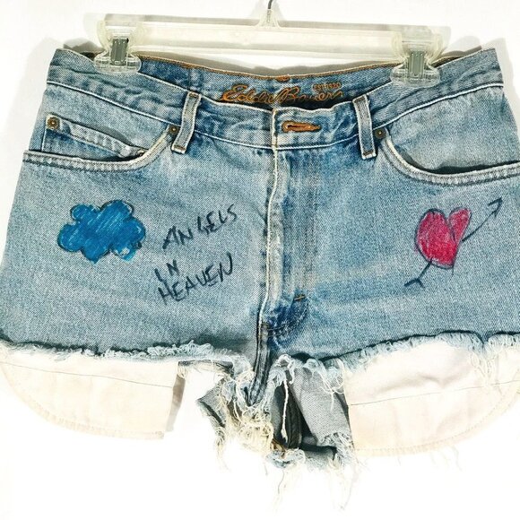 Eddie Bauer Vintage Distressed hot Shorts Denim - Picture 1 of 7